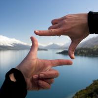 Framing a landscape photo